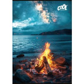   Füzet, tűzött, A4, vonalas, 80 lap, COOL BY VICTORIA "Polar Night"