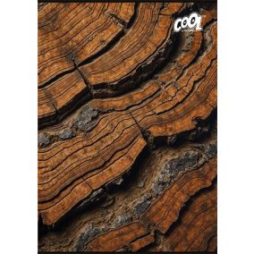   Füzet, tűzött, A4, kockás, 80 lap, COOL BY VICTORIA "Wood & Rock"