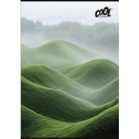   Füzet, tűzött, A4, sima, 80 lap, COOL BY VICTORIA "Green Calm"