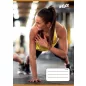   Füzet, tűzött, A5, vonalas, 32 lap, 4-8. osztály, COOL BY VICTORIA, "Fitness life", "21-32"