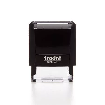 Bélyegző, TRODAT "Printy 4911", fekete ház, fekete párnával