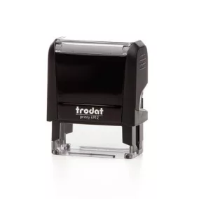   Bélyegző, TRODAT "Printy 4912", fekete ház, fekete párnával
