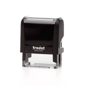   Bélyegző, TRODAT "Printy 4912", fekete ház, kék párnával