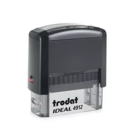   Bélyegző, TRODAT "Ideal 4912", fekete ház, fekete párnával