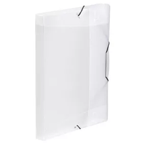   Gumis mappa, 30 mm, PP, A4, VIQUEL "Coolbox", áttetsző víztiszta