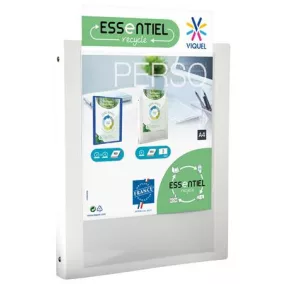   Gyűrűs könyv, panorámás, 4 gyűrű, 25 mm, A4, PP, VIQUEL "Essentiel Perso", fehér