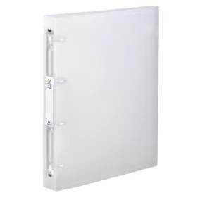   Gyűrűs könyv, 4 gyűrű, 40 mm, A4, maxi, PP, cserélhető címke, VIQUEL "Propyglass", víztiszta