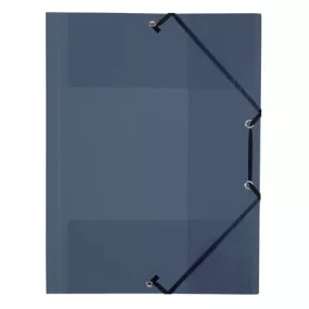   Gumis mappa, 15 mm, PP, A4, VIQUEL "Propyglass", füstszínű