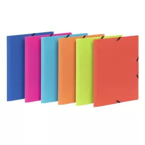   Gumis mappa, 15 mm, PP, A4, VIQUEL "Feel'easy", vegyes színek