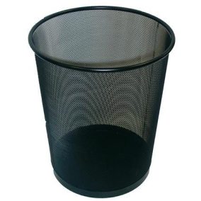 Papírkosár, fémhálós, VICTORIA OFFICE, fekete