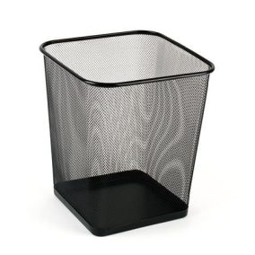   Papírkosár, fémhálós, szögletes, VICTORIA OFFICE, fekete