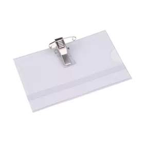   Névkitűző, csíptetővel és tűvel, 88x54 mm, VICTORIA OFFICE