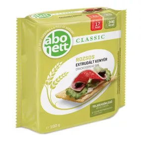 Extrudált kenyér, ABONETT, 100 g, rozsos