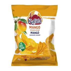 Aszalt mangó, szeletelt, 70 g, KALIFA