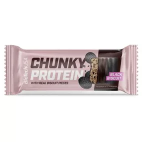  Fehérjeszelet, gluténmentes, 50g, BIOTECH USA "Chunky Protein Bar", Black Biscuit