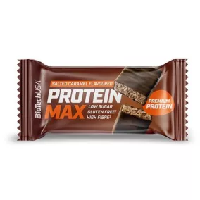   Fehérjeszelet, gluténmentes, 45g, BIOTECH USA "Protein Max", sós karamell