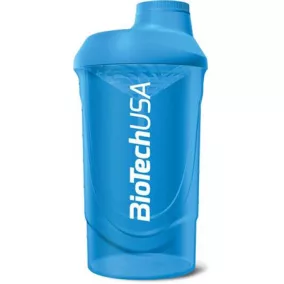   Keverőpalack, 600ml, BIOTECH USA "Wave Shaker", kék