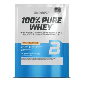   Tejsavó fehérjepor, 28g, BIOTECH USA "100% Pure Whey", almás pite