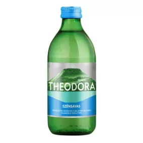   Ásványvíz, szénsavas, üveges, THEODORA, 0,33 l "Kereki"