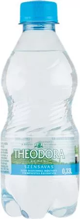 Ásványvíz, szénsavas, pet palack, THEODORA, 0,33 l "Kereki"