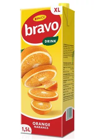 Gyümölcsital, 12%, 1,5 l, RAUCH "Bravo", narancs
