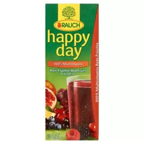   Gyümölcslé, 100%, 0,2 l, RAUCH "Happy day", piros multivitamin