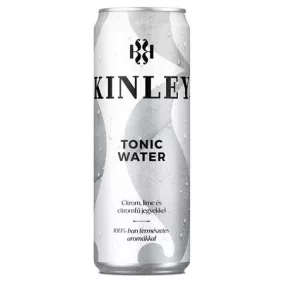   Üdítőital, szénsavas, 0,25 l, dobozos, KINLEY, tonic-citromfű