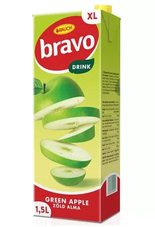 Gyümölcsital, 12%, 1,5 l, RAUCH "Bravo", zöld alma