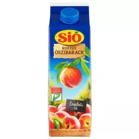 Gyümölcsital, 20%, 1 l, SIÓ, őszibarack