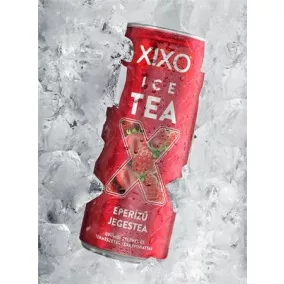   Üdítőital, szénsav- és cukormentes, 250 ml, XIXO "Ice Tea", eperízű rooibos jegestea