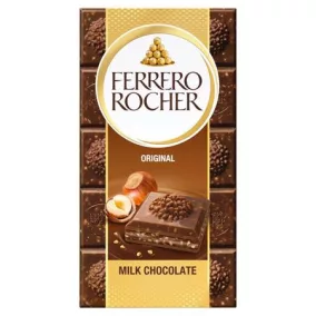   Tejcsokoládé, 90 g, FERRERO ROCHER "Prémium", mogyorós töltelékkel