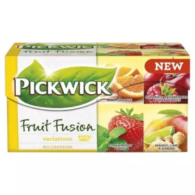   Gyümölcstea, 20x1,75 g, PICKWICK "Fruit Fusion Variációk Sárga", narancs, eper, meggy, mangó