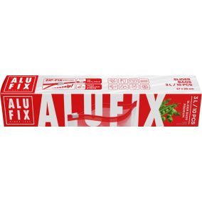 Cipzáras zacskó, 3 l, ALUFIX "Zipp Fix"