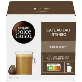   Kávékapszula, 16 db, NESCAFÉ DOLCE GUSTO "Café au Lait Intenso"