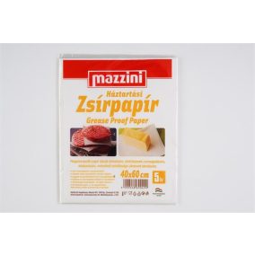 Háztartási zsírpapír, íves, 5 ív, 40x60 cm, MAZZINI