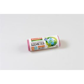   Szemeteszsák, újrahasznosított, 30 l, 15 db, 50x60 cm, 12 µ, MAZZINI, pink