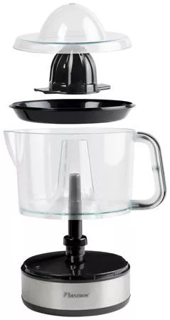 Citrusfacsaró, 0,7 l, BESTRON, fekete-inox