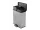 Pedálos szemetes, kivehető vödörrel, műanyag, 2x26 l, CURVER "Deco bin duo", fekete/ezüst