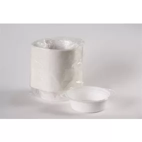   Műanyag gulyás tányér, tetőzhető, 500 ml, 50 db, fehér