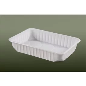   Ételtároló doboz, műanyag, szögletes, mikrózható, 500 ml, 50 db, "Varia", fehér