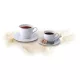Mokkáscsésze+alj,ROTBERG, fehér, 10cl, 6db-os szett, "Basic"