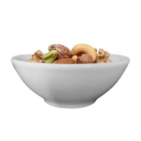   Mogyorós és salátás tálka,ROTBERG, fehér, 12,5 cm, 6db-os szett, "Basic"