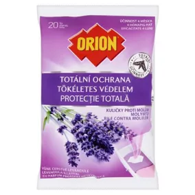 Molyirtó golyók, 20 db, ORION, levendula illattal