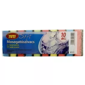 Mosogatószivacs, 10 db, TUTI "Soft"