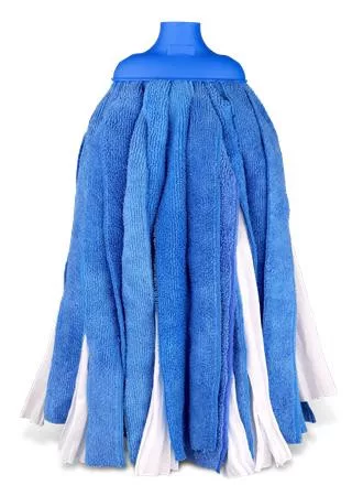 Felmosófej, mikroszál és viszkóz, BONUS "MicroMIX", kék-fehér