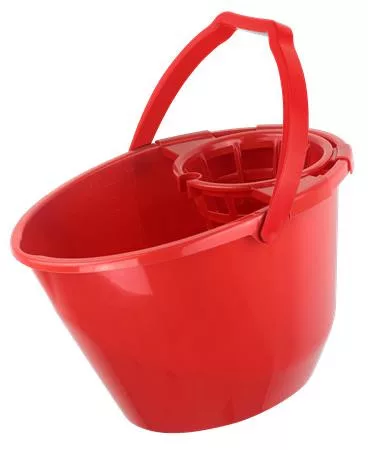 Felmosóvödör, csavarókosárral, 11 l, BONUS, piros