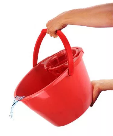 Felmosóvödör, csavarókosárral, 11 l, BONUS, piros