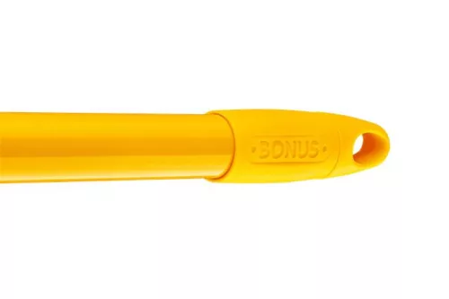 Nyél, menetes, alukróm, 140 cm, BONUS "Heavy Duty", sárga