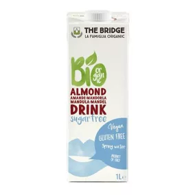   Növényi ital, cukormentes, bio, dobozos, 1 l, THE BRIDGE, mandula