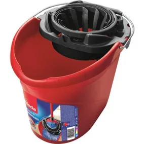   Felmosóvödör, csavarókosárral, VILEDA "Supermop", piros